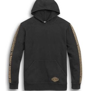 New Harley Davidson black knit hoodie shirt 3X